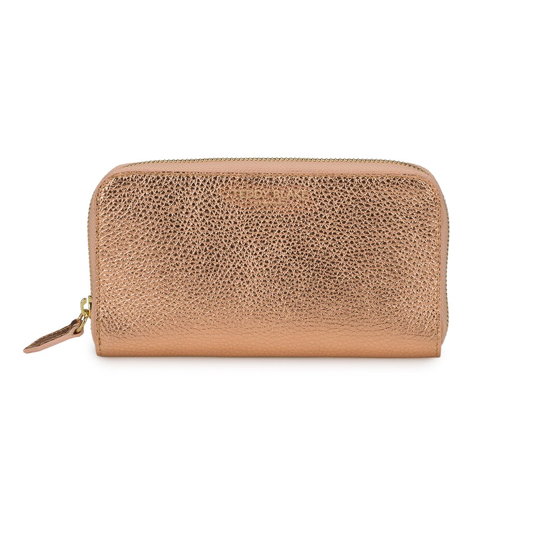 TB Zipwallet Stampato - Gold Pink