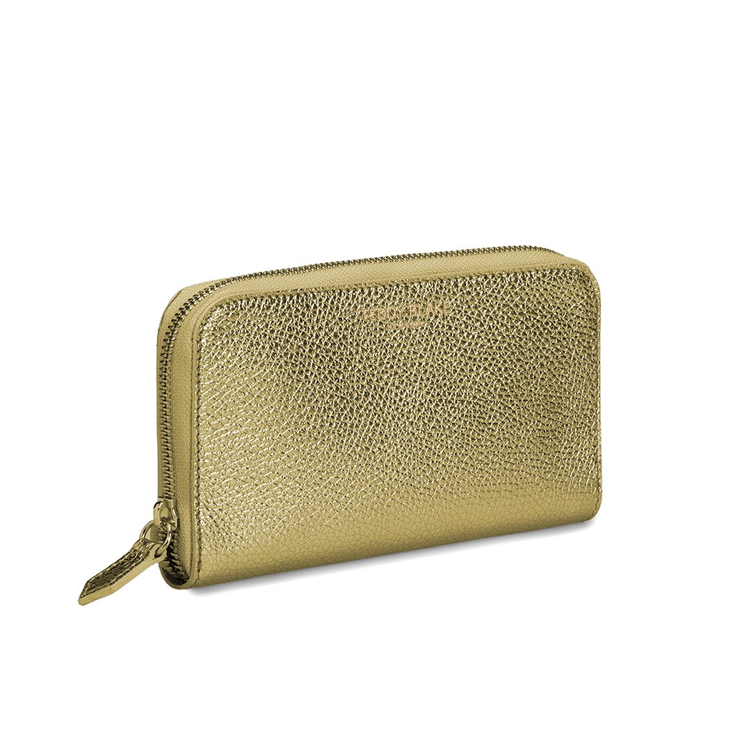 TB Zipwallet Stampato - Gold