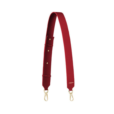 Stampato Leather Wide Strap - Red