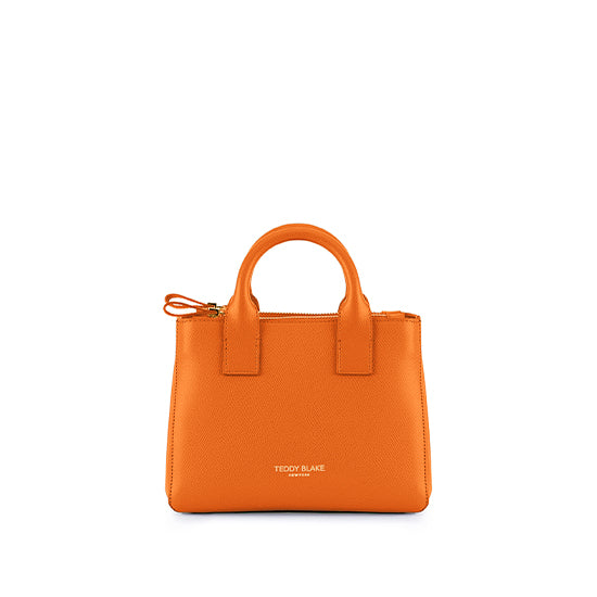 Bella Orange Italian Handmade Leather Clutch/Crossbody/Shoulder Bag/Italian  Bags