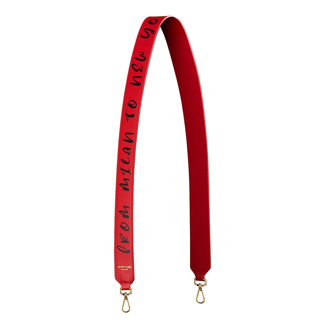 Mitony Leather Strap Gold - Red&Black