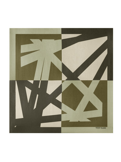 Square Silk Bag Tie - Olive