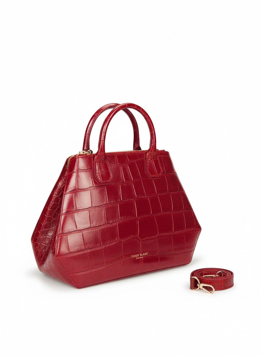 Vera Croco 14" - Dark Red