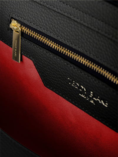 Claire Stampato 14" - Black/Red