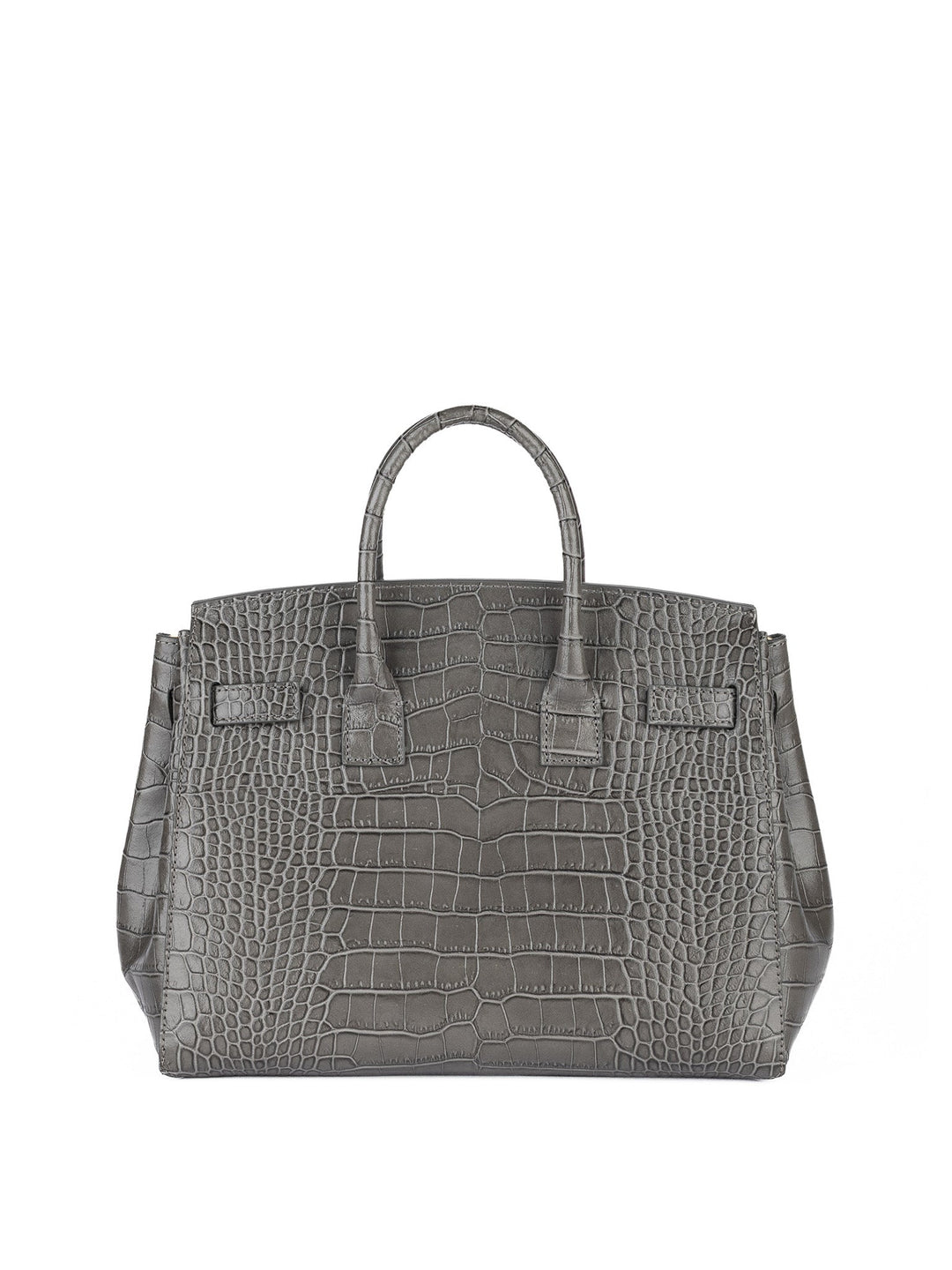 美品✨GENUINE CROCODILE SKIN トートバッグ 肩掛け グレー Gigi Croco 11