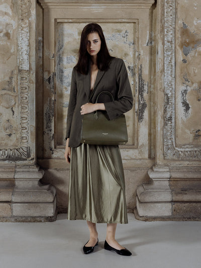 Claire Stampato 14" - Olive