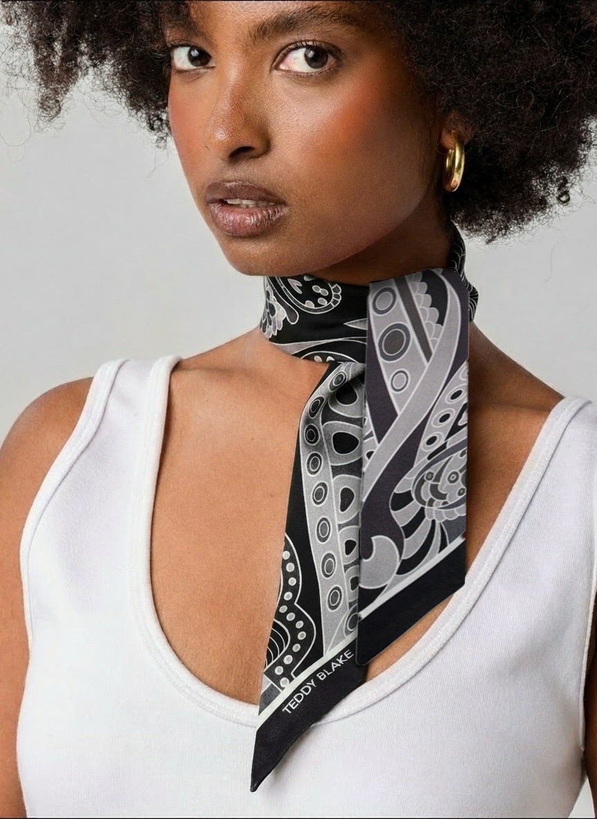 Silk Bag Tie - Black