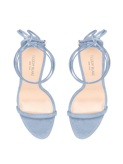 Emma Suede Sandals - Light Blue