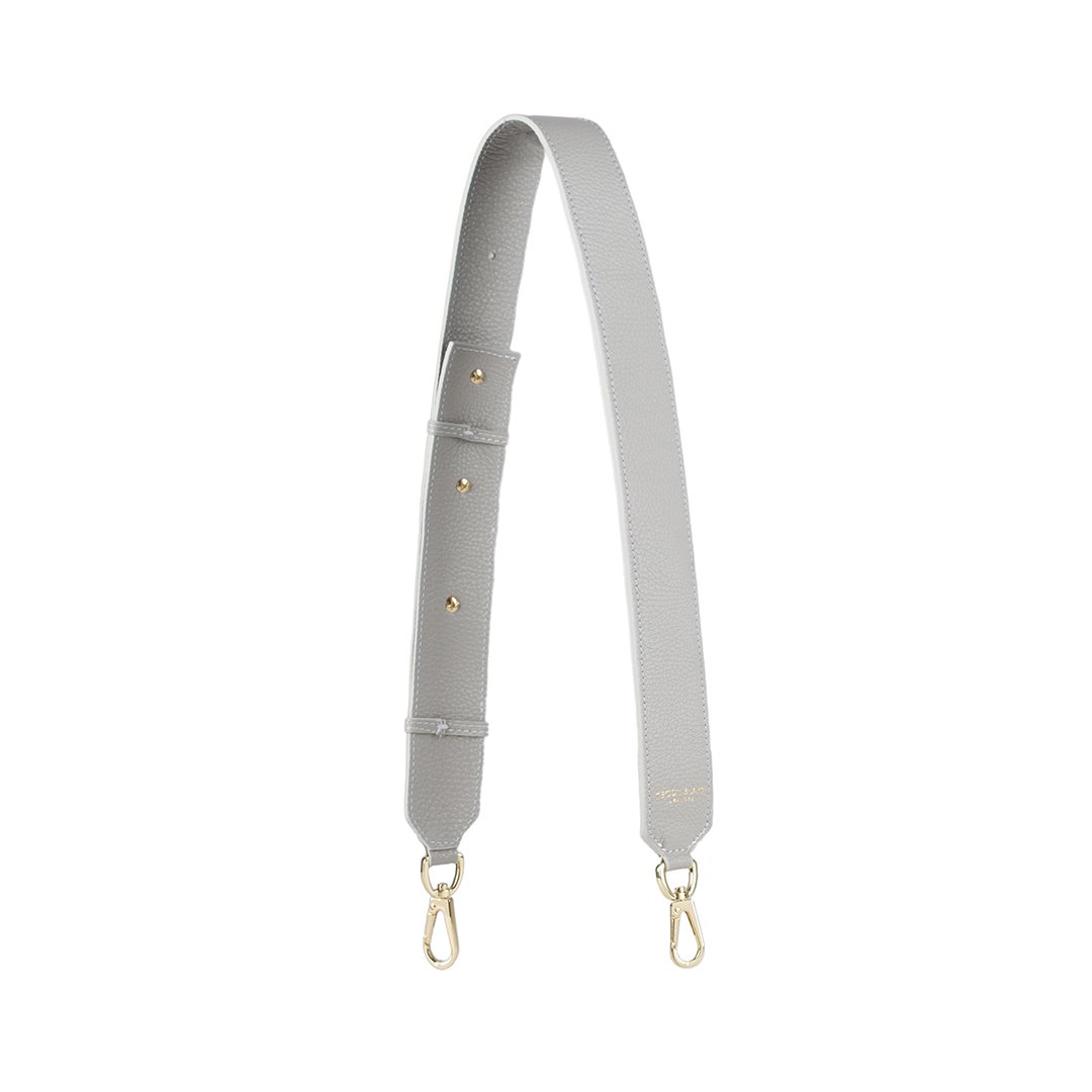 Stampatto Leather Wide Strap - Light Grey