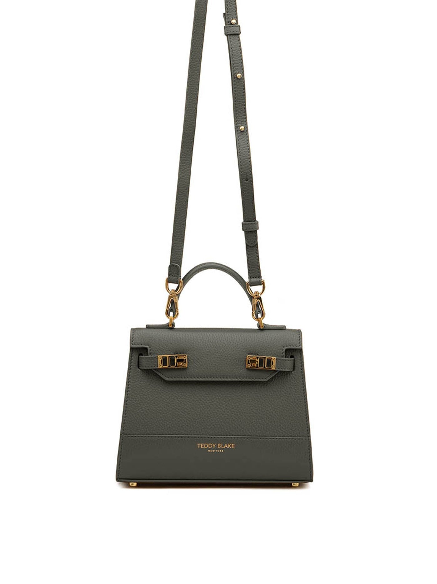 Leather handbag Teddy blake Grey in Leather - 30606818