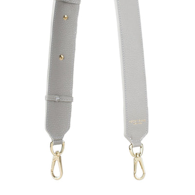 Stampato Leather Wide Strap - Light Grey