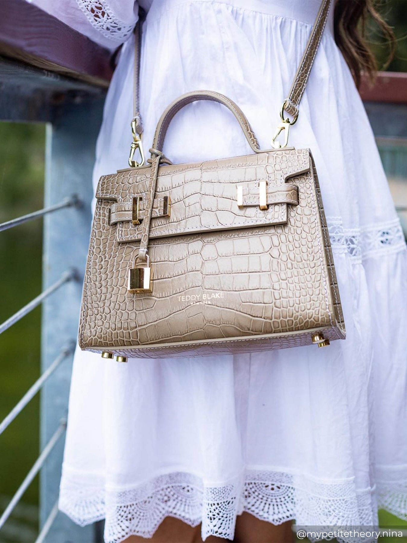 The Ava - Structured Crossbody Purse - Available in 4 sizes and 50+ colors!  - Teddy Blake – Tagged croco