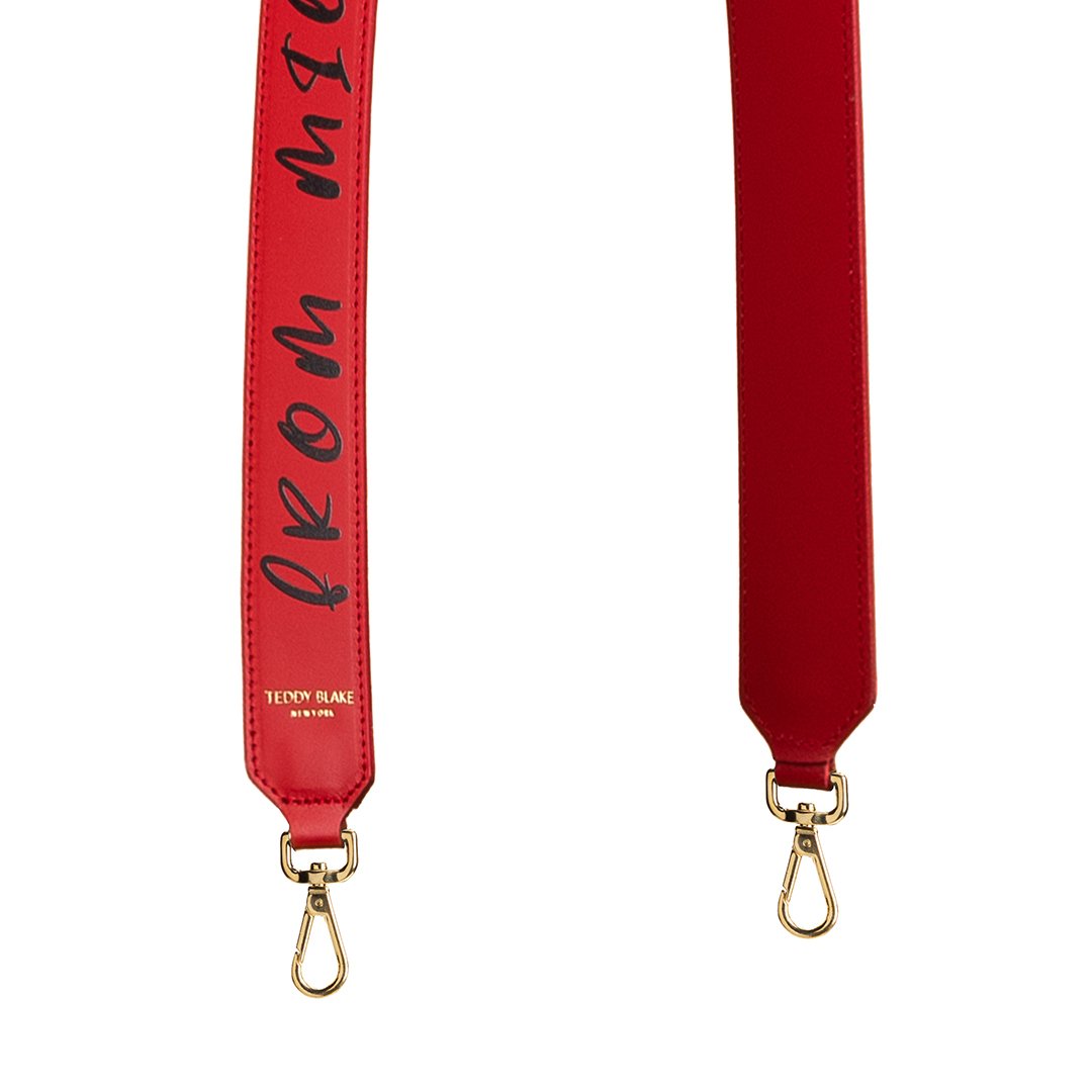 Mitony Leather Strap Gold - Red&Black